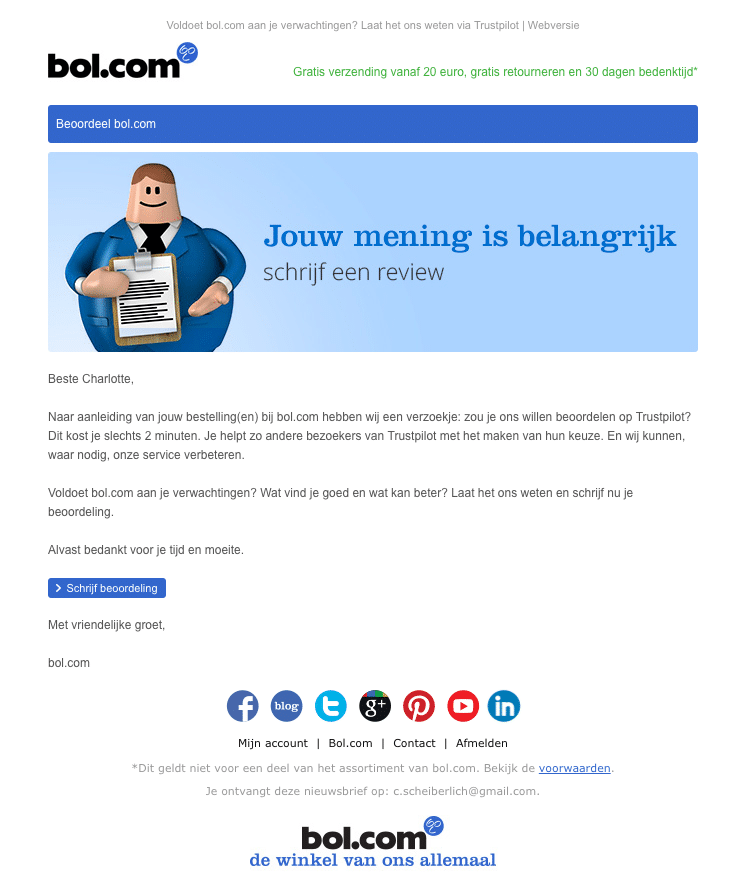 E-mailcampagne Bol.com