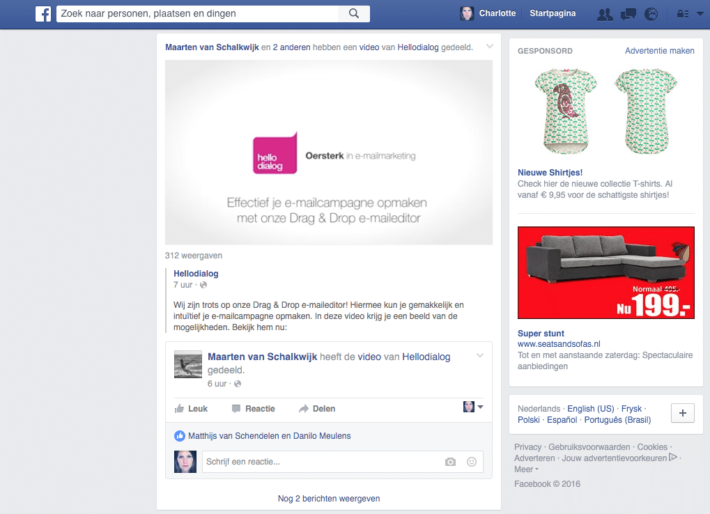 Online video Facebook